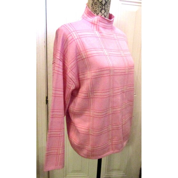 Free Assembly Sweater NWT Barbie Core Pink Mock Neck Square Womens Size M - Picture 4 of 6
